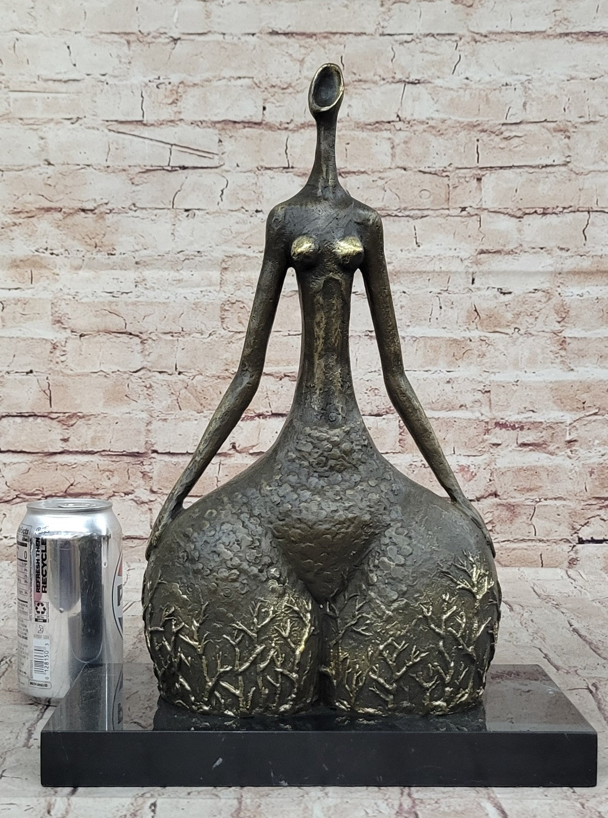 Contemporary Tribute: Milo`s Over Size Woman Bronze Sculpture - Home Decor