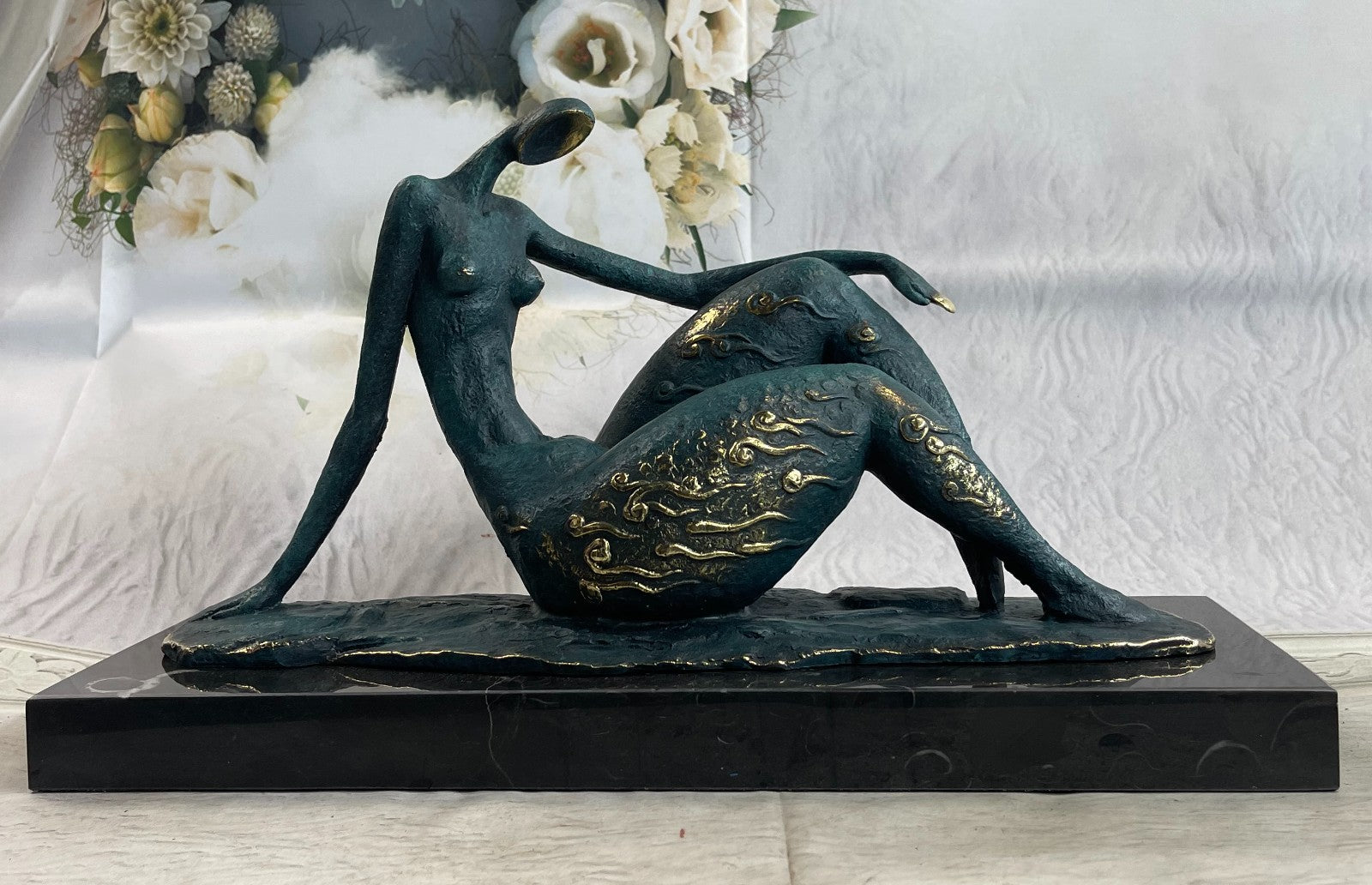 COLLECTIBLE BRONZE SCULPTURE STATUE Erotic Large Original Milo Nude Female Sale