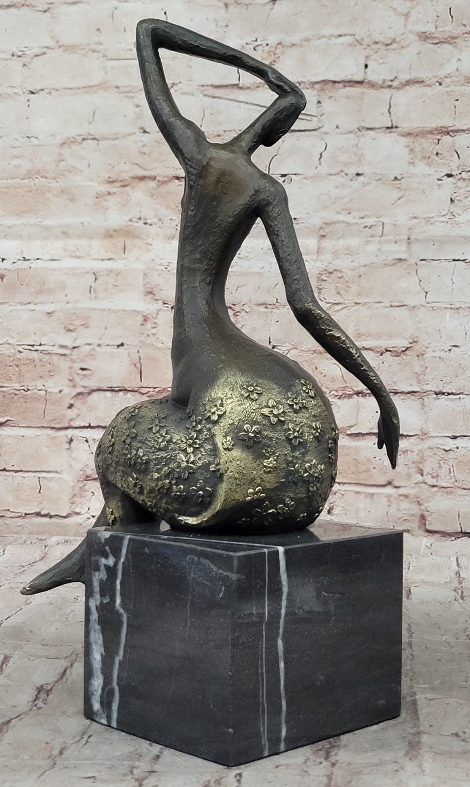 Signed Original MILO Nude Female Abstract Mid Century Bronze Sculpture Statue