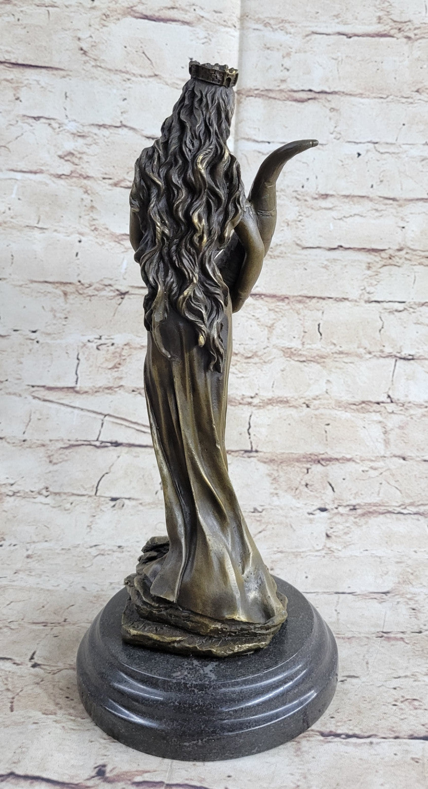 Bronze Sculpture Guardian Angel Bas Relief Protector Religious Belief Statue Dec