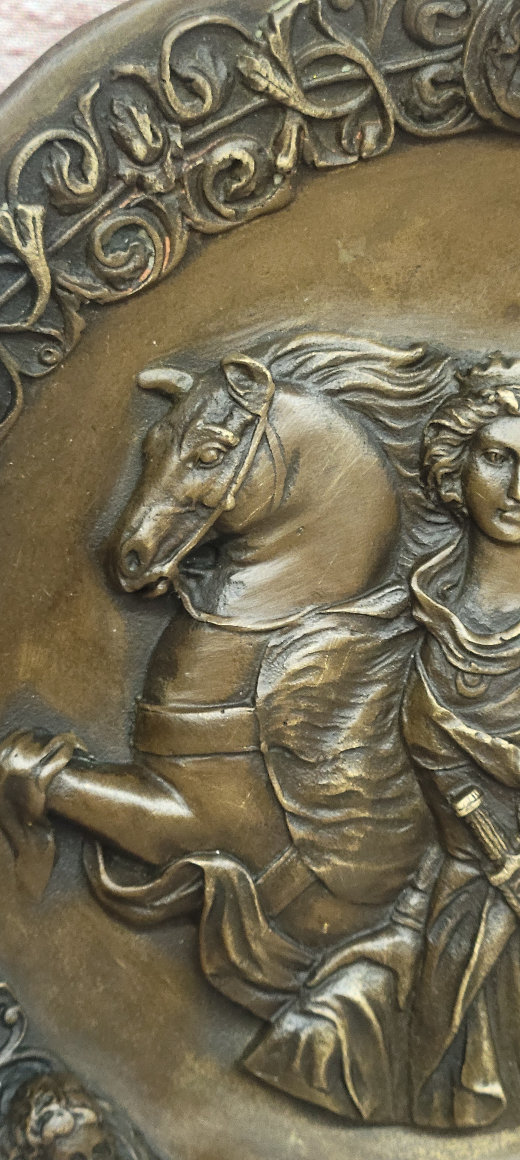 Classic Art Bronze Marble Art Statue Greek goddess of Athena warrior Statue