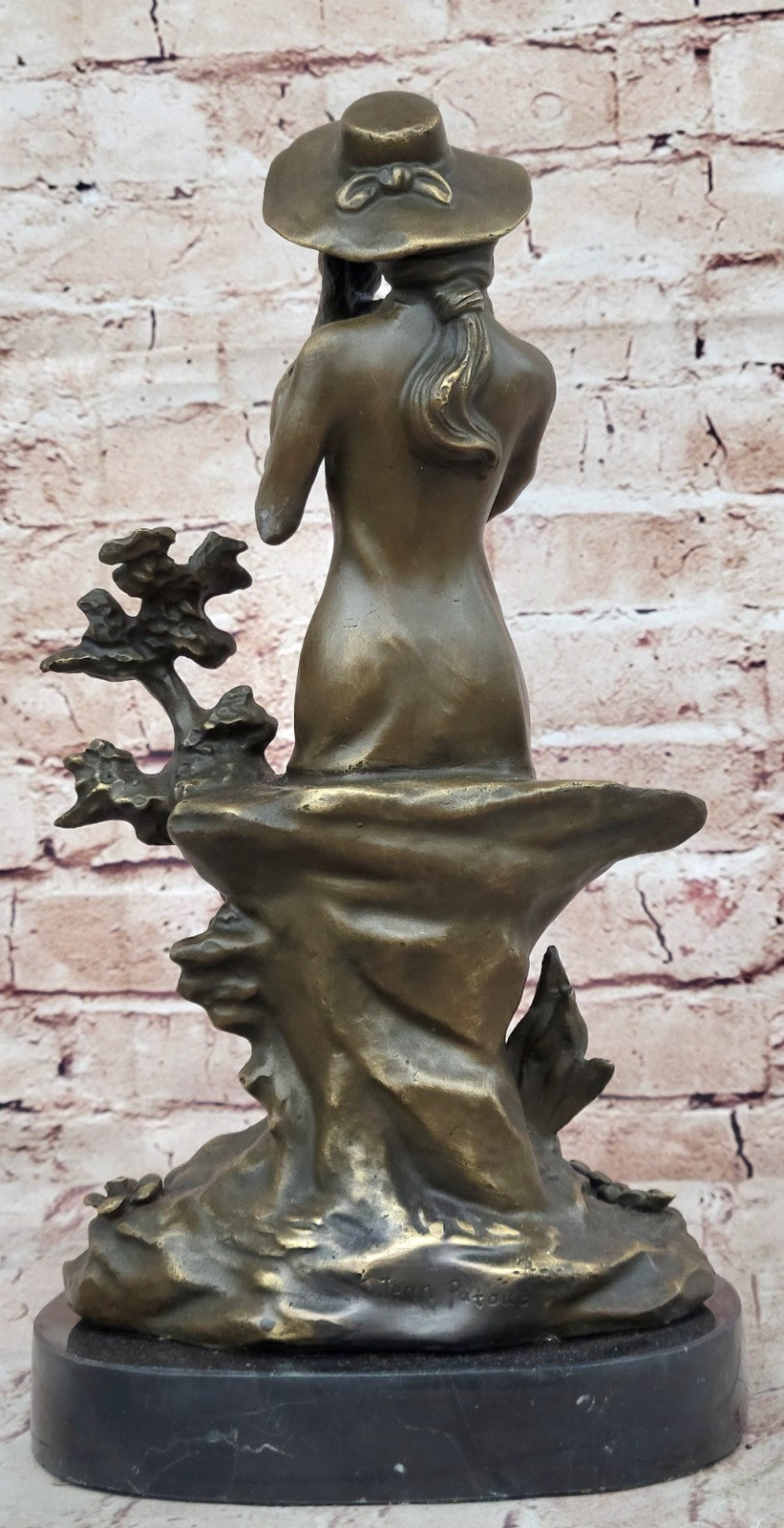 PUPPY LOVE by J.Patoue Fine Arts - Lovely Bronze Sculpture of Young Girl & Dog