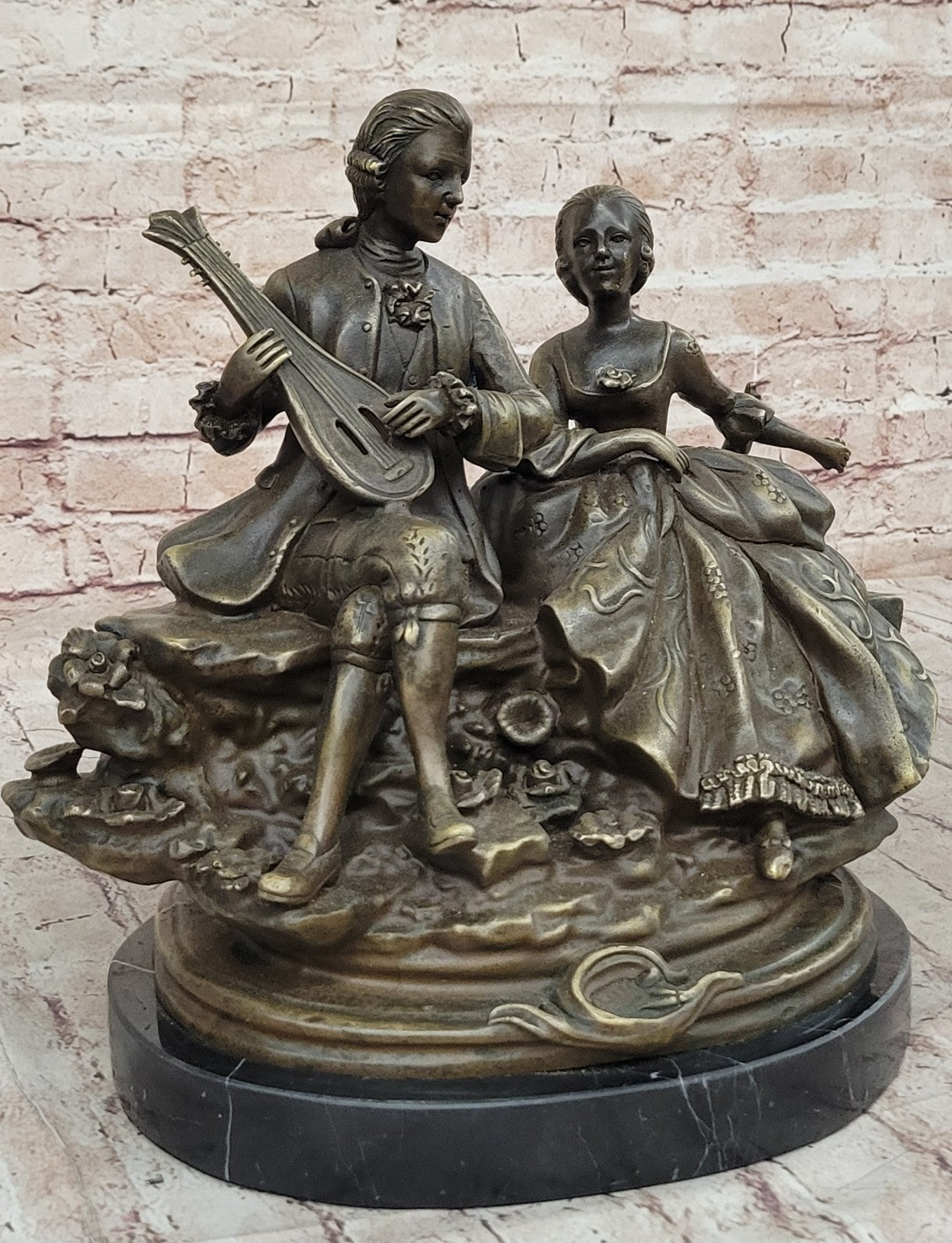 Handcrafted Museum Quality Classic Victorian Style Couple Valentine Day Gift