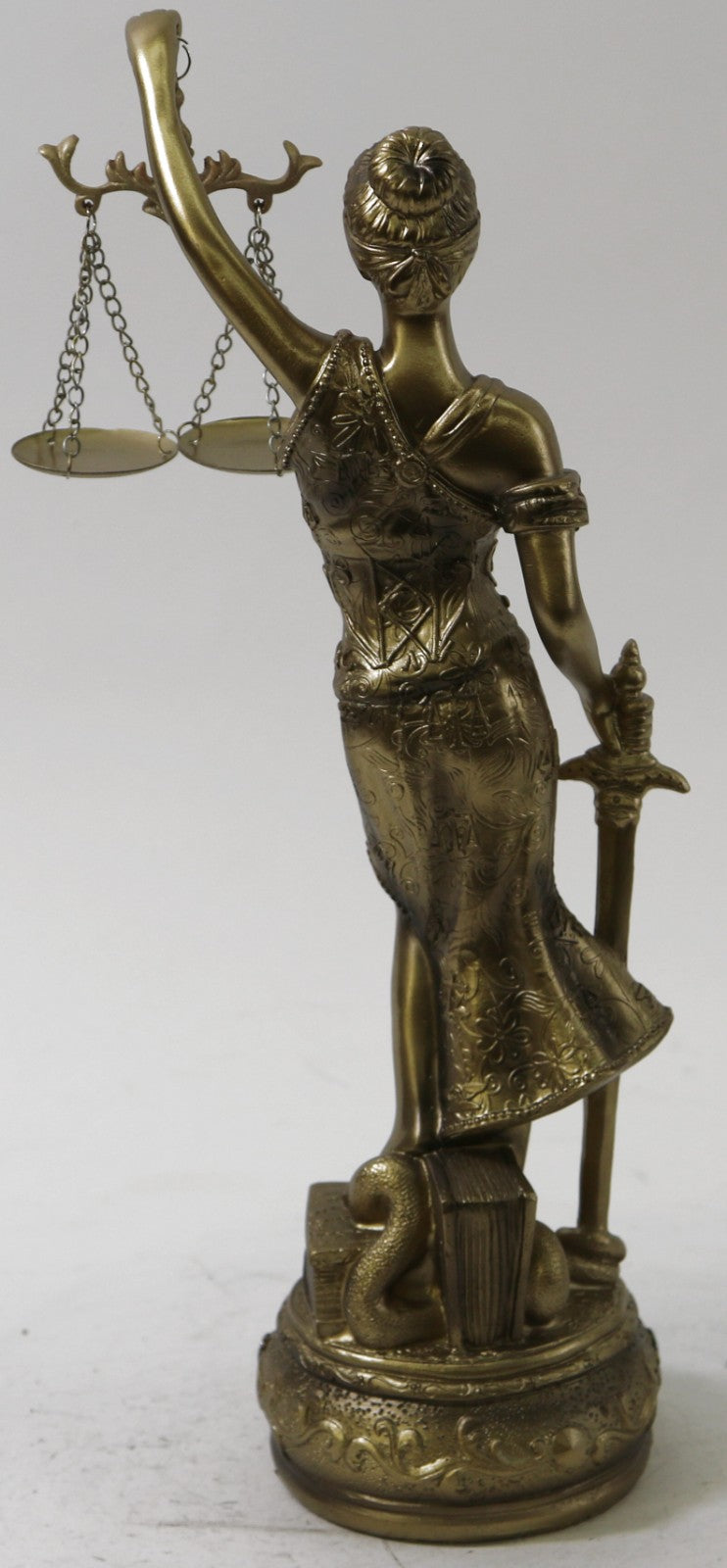Blind Lady Justice Resin Statue Sculpture Electroplated Figurine Lawyer Decor