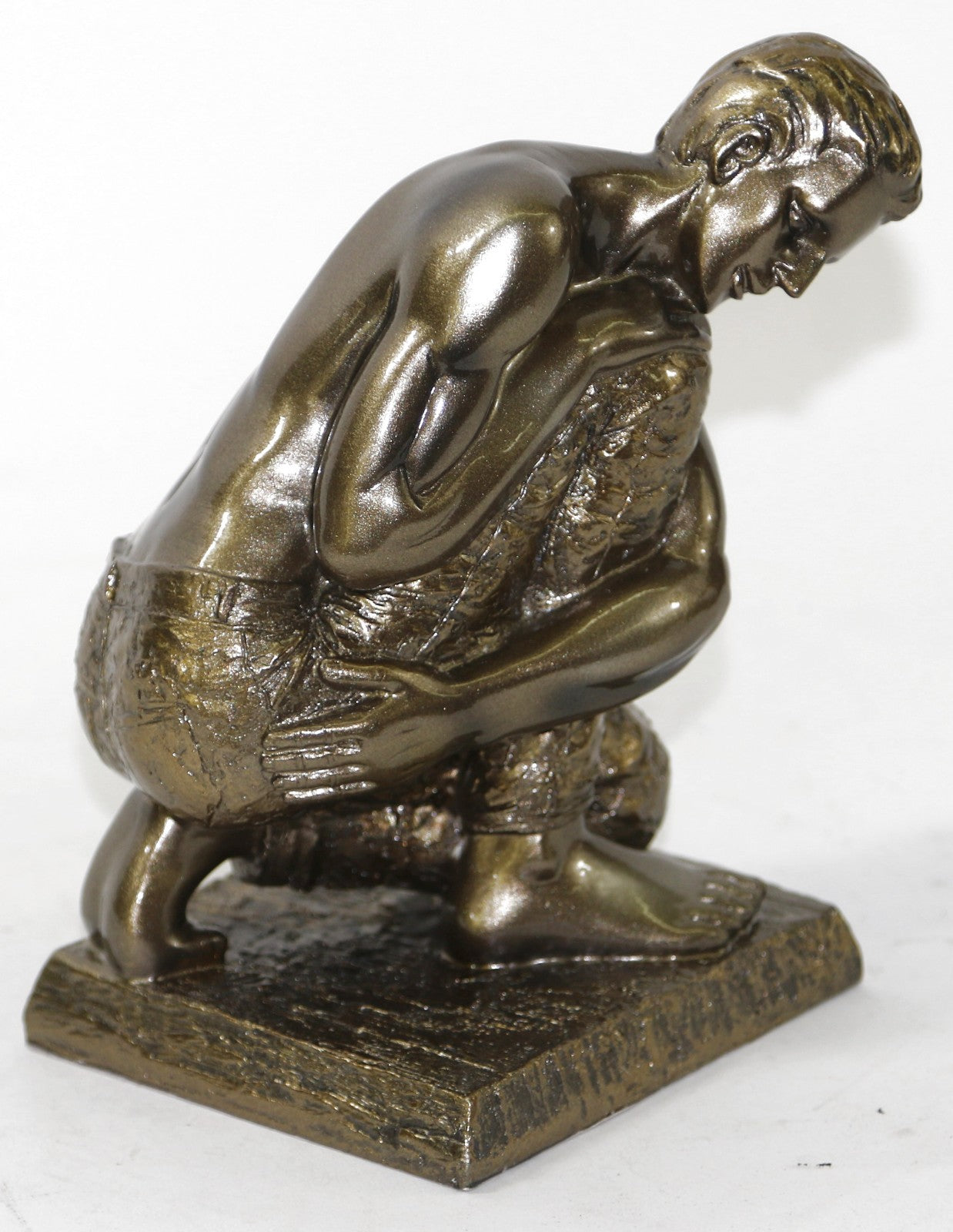 Thoughtful Man Bronze Effect Figurine Home Office Decoration Decor Artwork