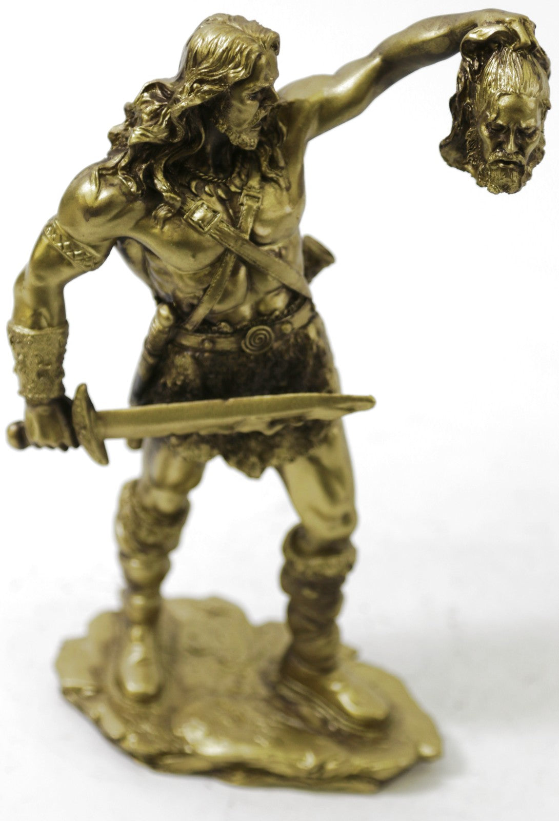 8.5" Male Warrior Slaying Goliath Statue Sculpture Figure Gothic Figurine Sale