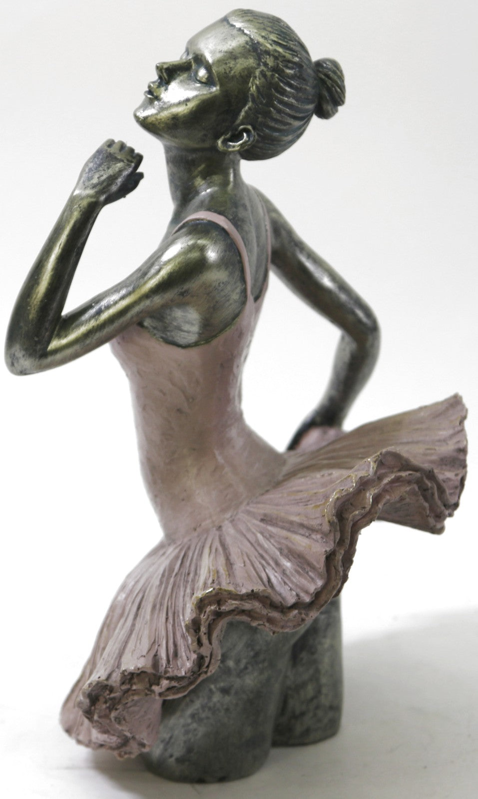 Decorative Faux Bronze Sculpture Ballerina Abstract Statue Collectible Art