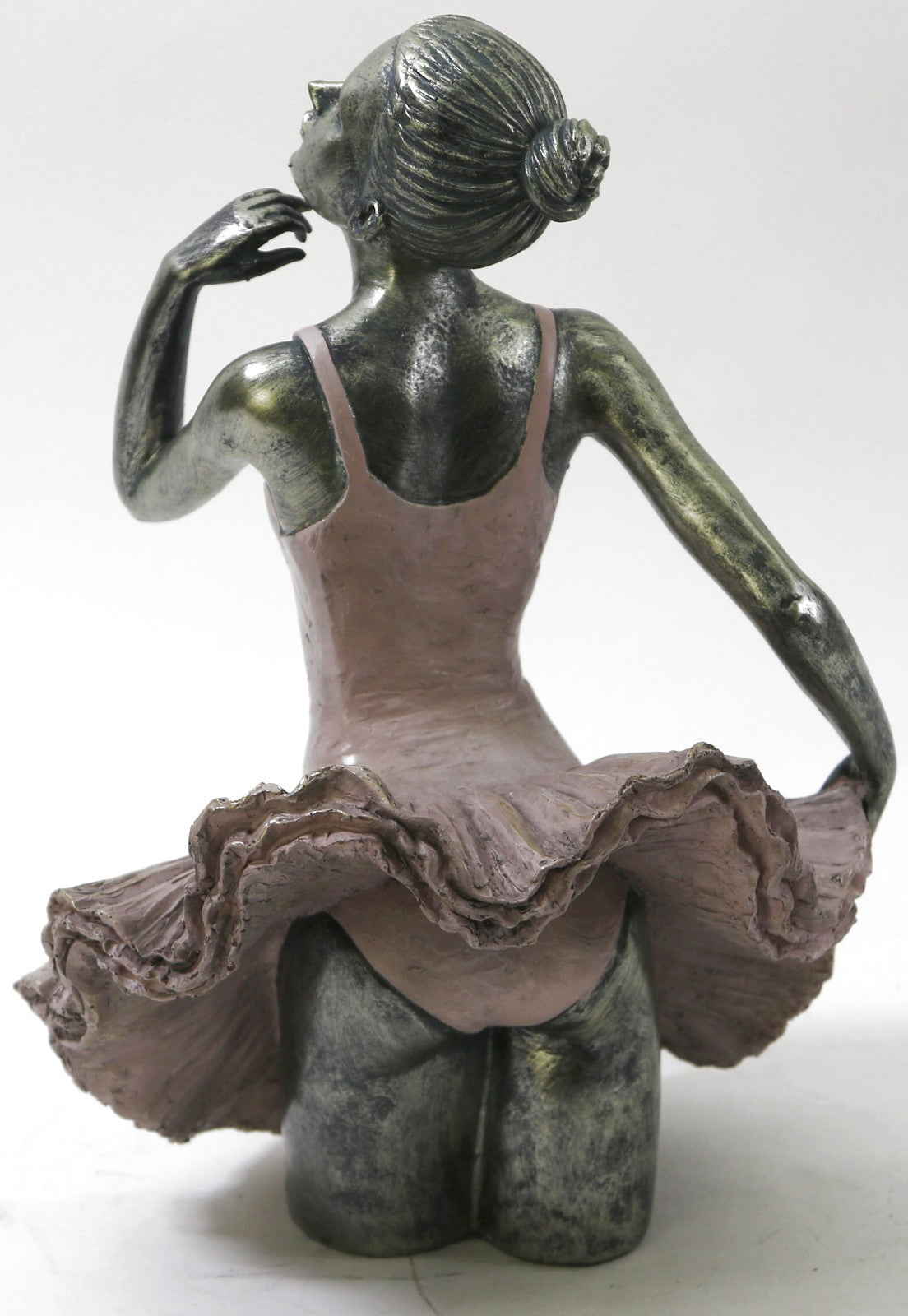 Decorative Faux Bronze Sculpture Ballerina Abstract Statue Collectible Art