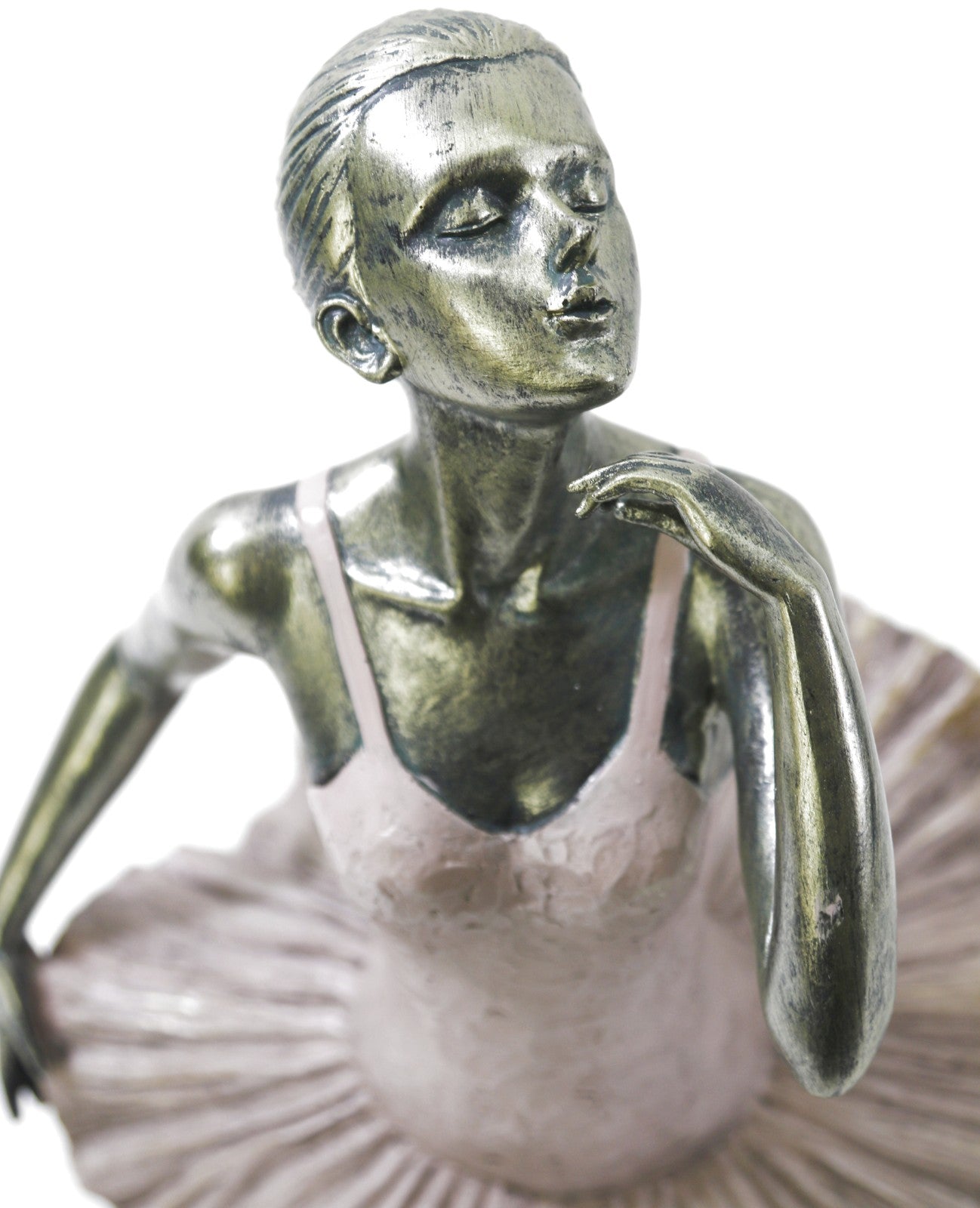 Decorative Faux Bronze Sculpture Ballerina Abstract Statue Collectible Art