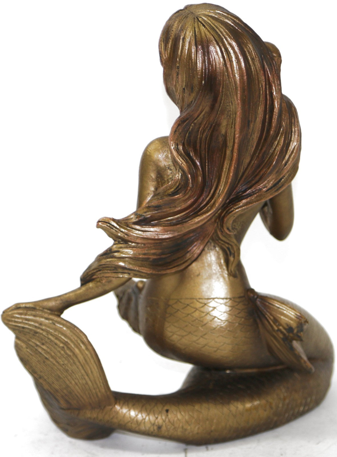 European Finery Bronze Covered Mermaid Rising from Sea Figurine Sculpture Sale