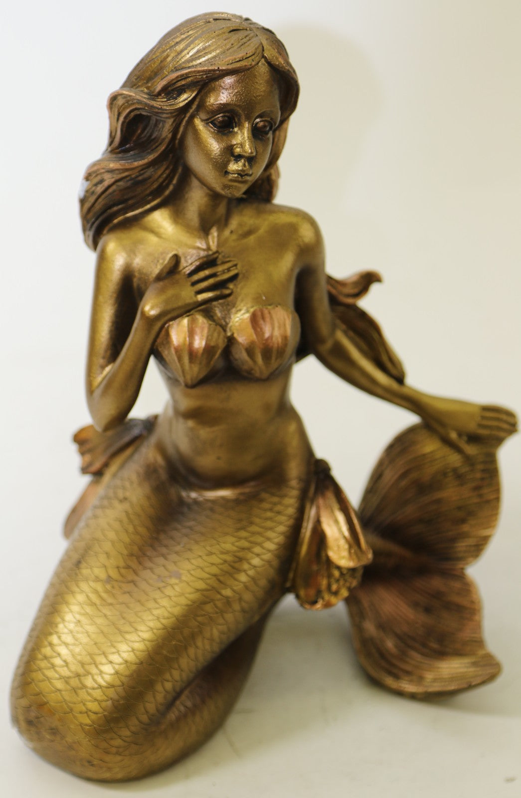 European Finery Bronze Covered Mermaid Rising from Sea Figurine Sculpture Sale