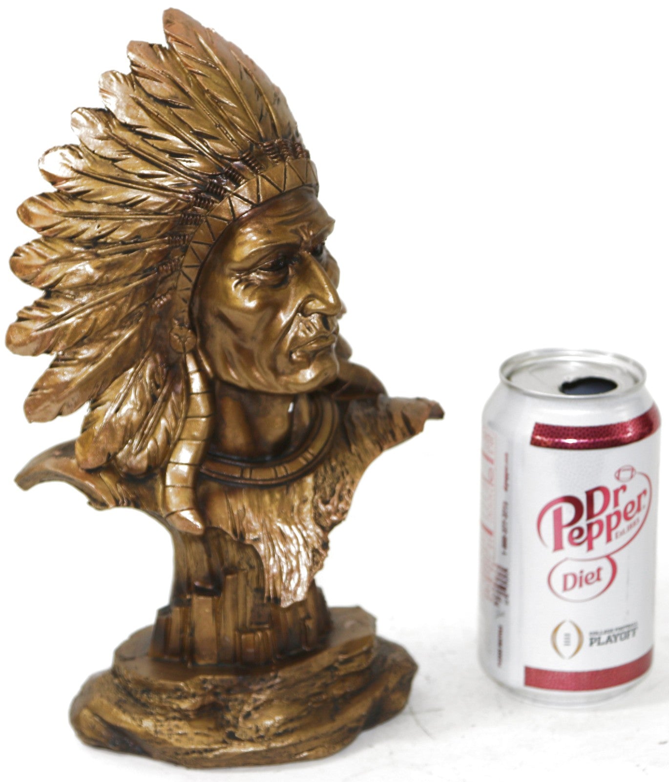Indian Hunter Bust Sculpture Abstract Tribe Chief Statue Gift Craft Ornament for Home
