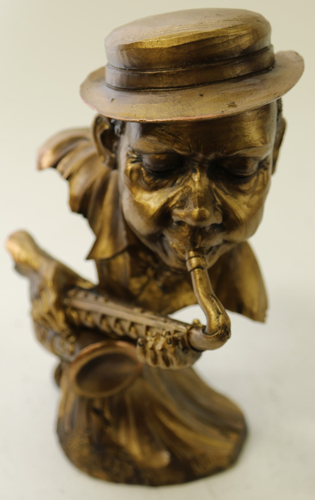Artistic Saxophone Player Statue Sculpture - Jazz Band Collection Faux Bronze