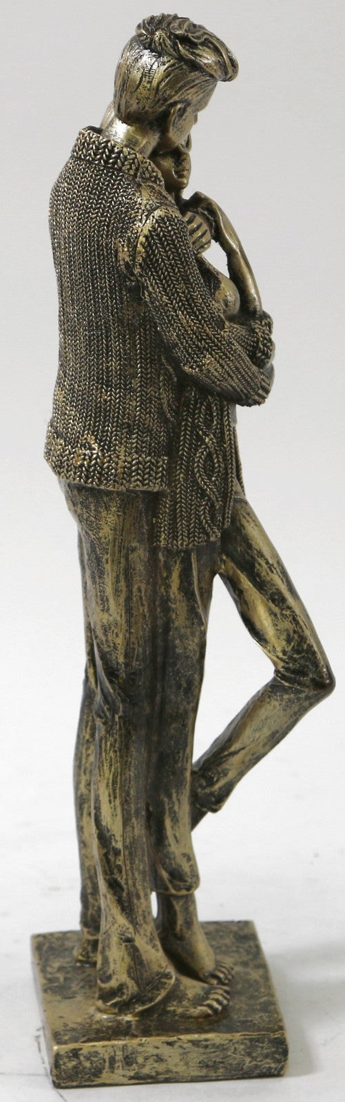 Hand Made Detailed Man and Woman Hugging Each Other Handcrafted Sculpture Statue