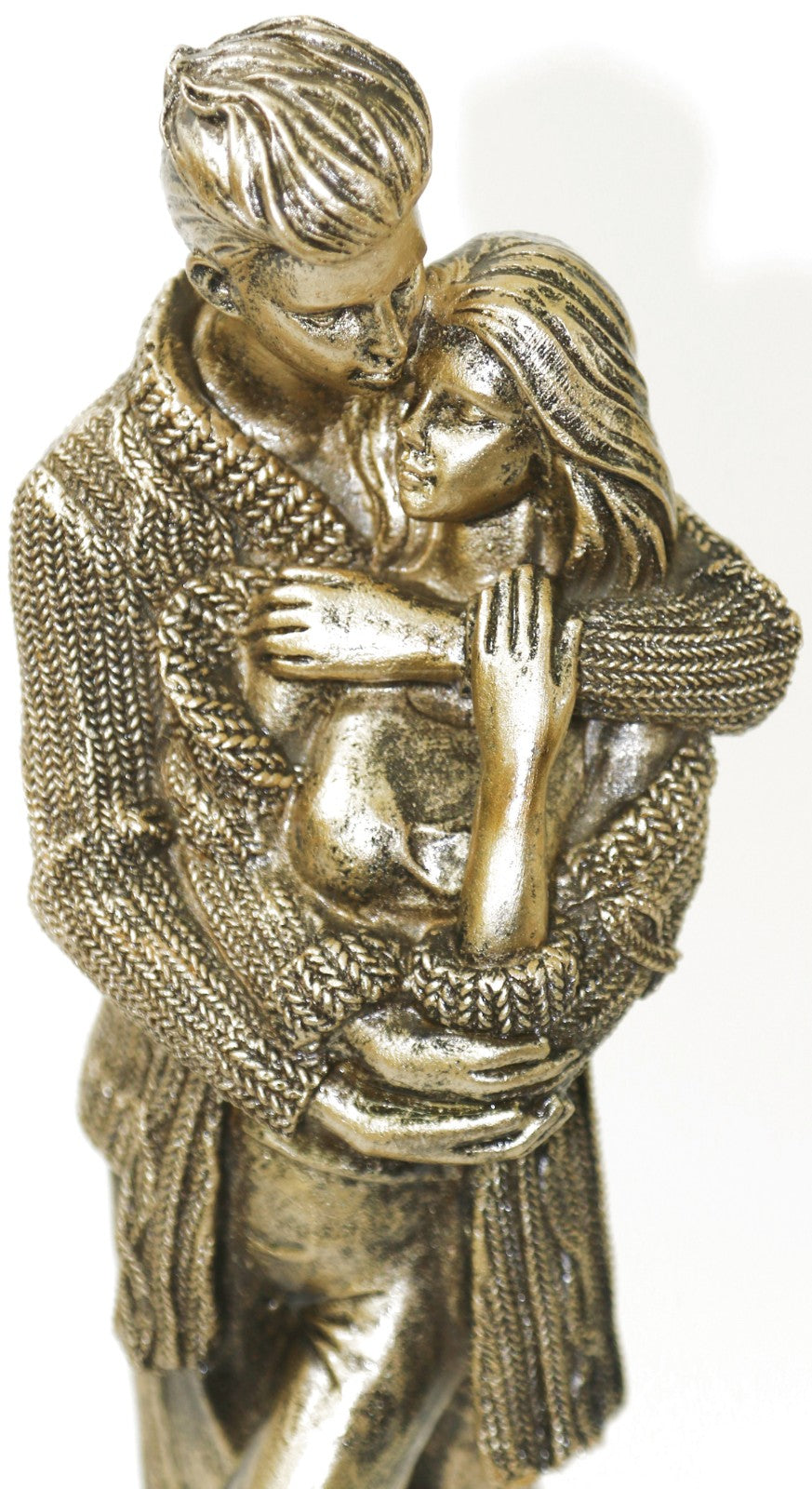 Hand Made Detailed Man and Woman Hugging Each Other Handcrafted Sculpture Statue