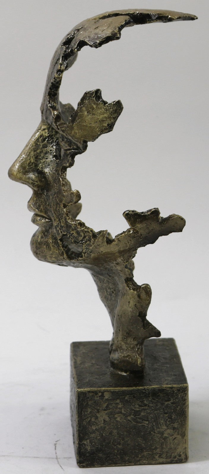 Modern design abstract Bronze effect head Bust sculpture face statue art