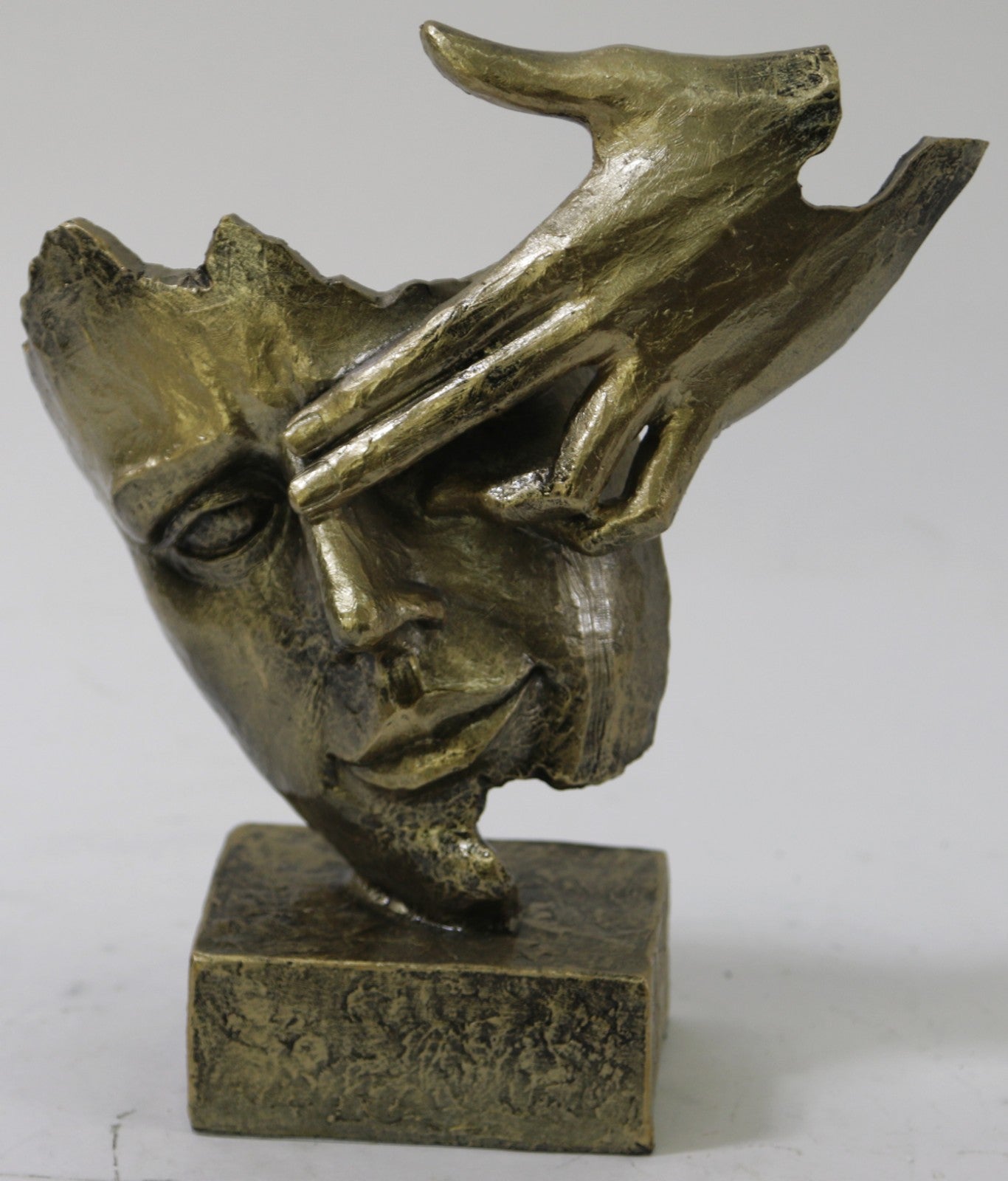 STUNNING UNIQUE BRONZE EFFECT CONTEMPORARY SCULPTURE COLD CAST FIGURINE DALI