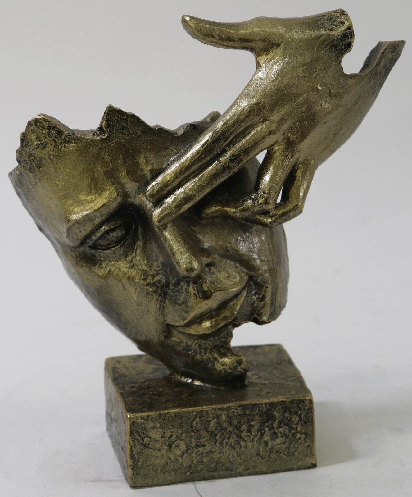 STUNNING UNIQUE BRONZE EFFECT CONTEMPORARY SCULPTURE COLD CAST FIGURINE DALI