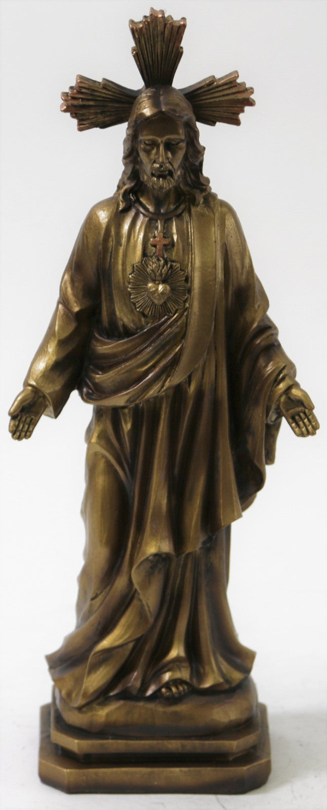 Sacred Heart of Jesus Original Religious Artwork Bronze Covered Sculpture Sale