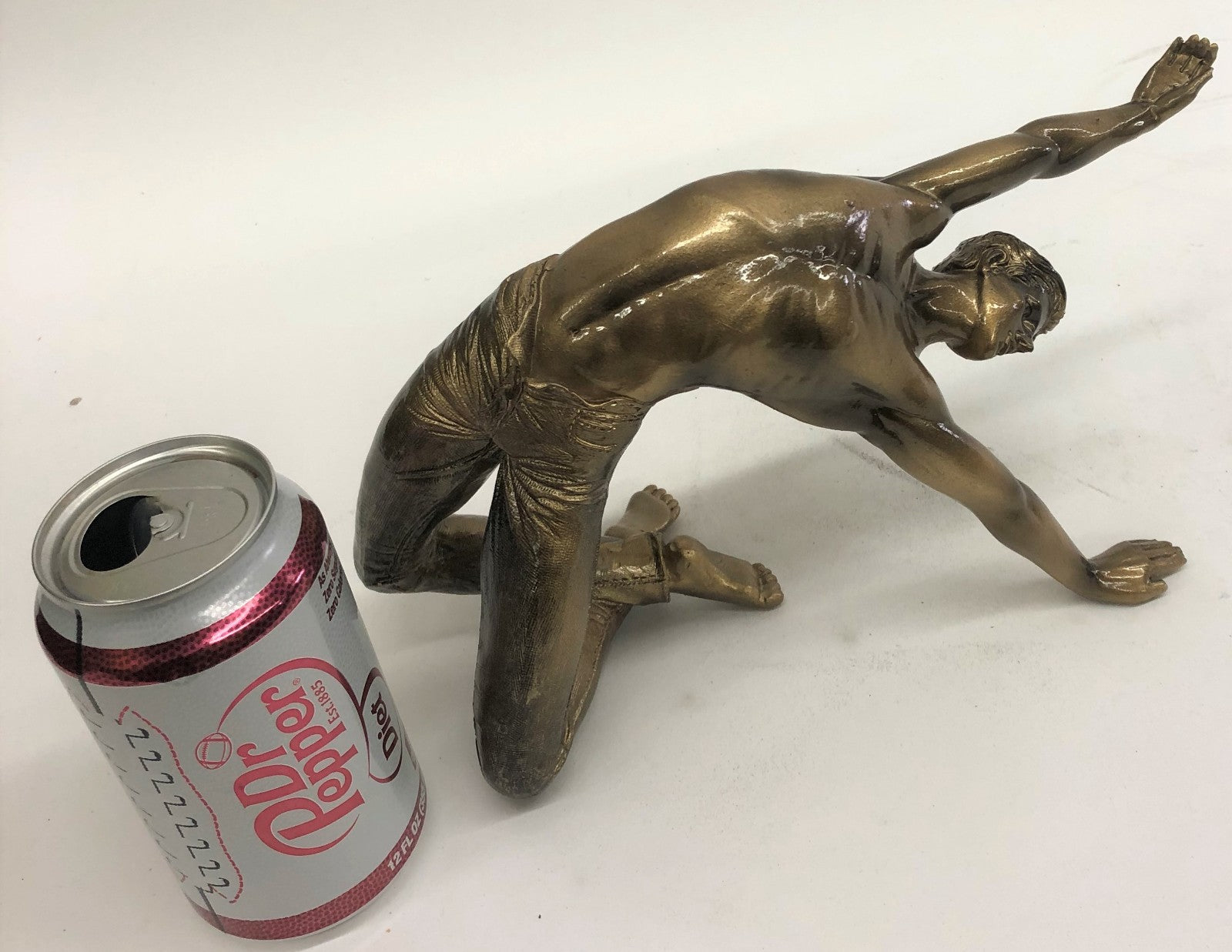 Gay Dancer Dance Trophy Xmas Christmas Gift Bronze Covered Sculpture Statue
