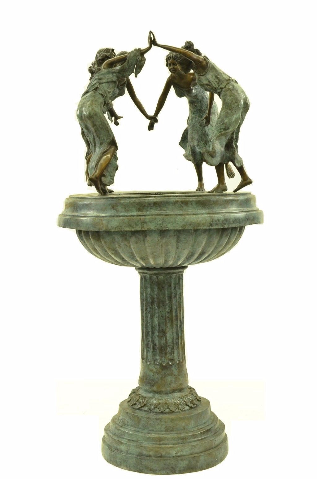 Handcrafted Four Dancing Woman Fountain Garden/Backyard Decor Bronze Sculpture