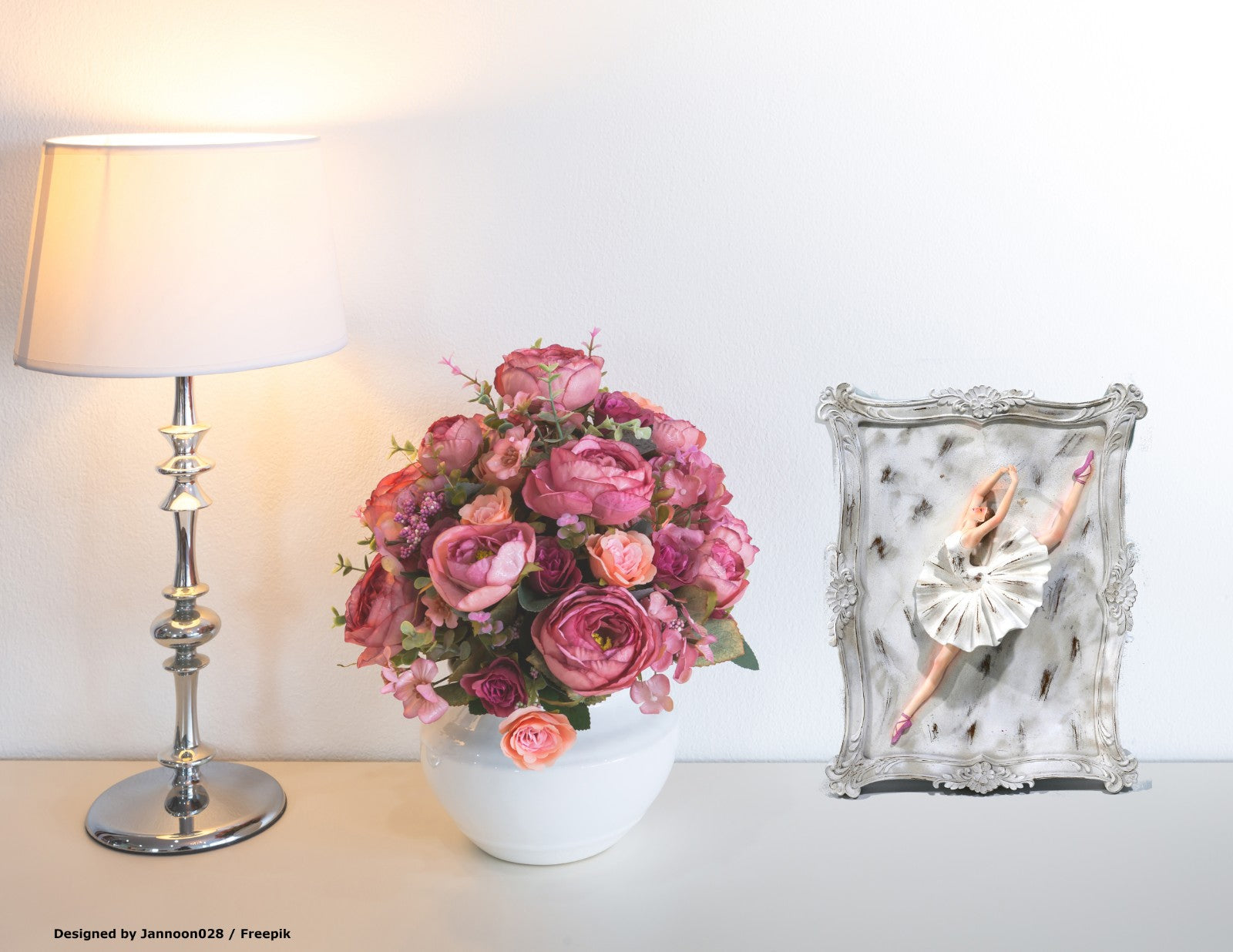 Extra Large Polystone Dancer Ballerina Collectible Sculpture Wall Mount Statue