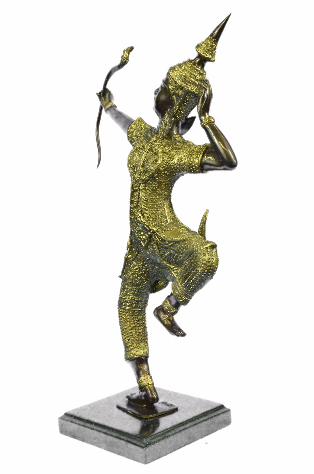 Hindu Amulet - Phra Rama Shot Bow - Exquisite Bronze Thai Statue Sculpture