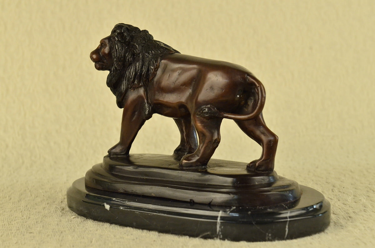 Handcrafted bronze sculpture SALE Art Marble Lion Safari Wild Cat African