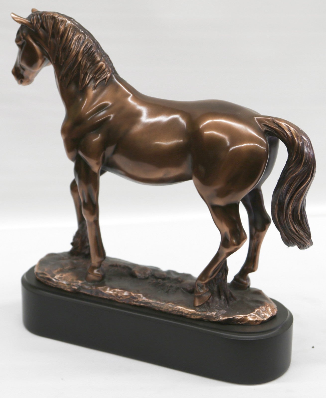 Horse Pony ornament sculpture figurine quality European Bronzed 33cm, gift boxed