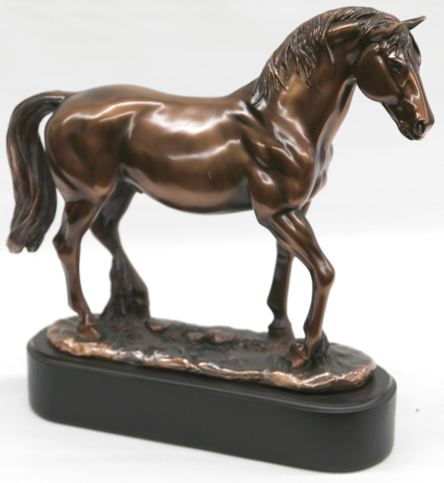 Horse Pony ornament sculpture figurine quality European Bronzed 33cm, gift boxed
