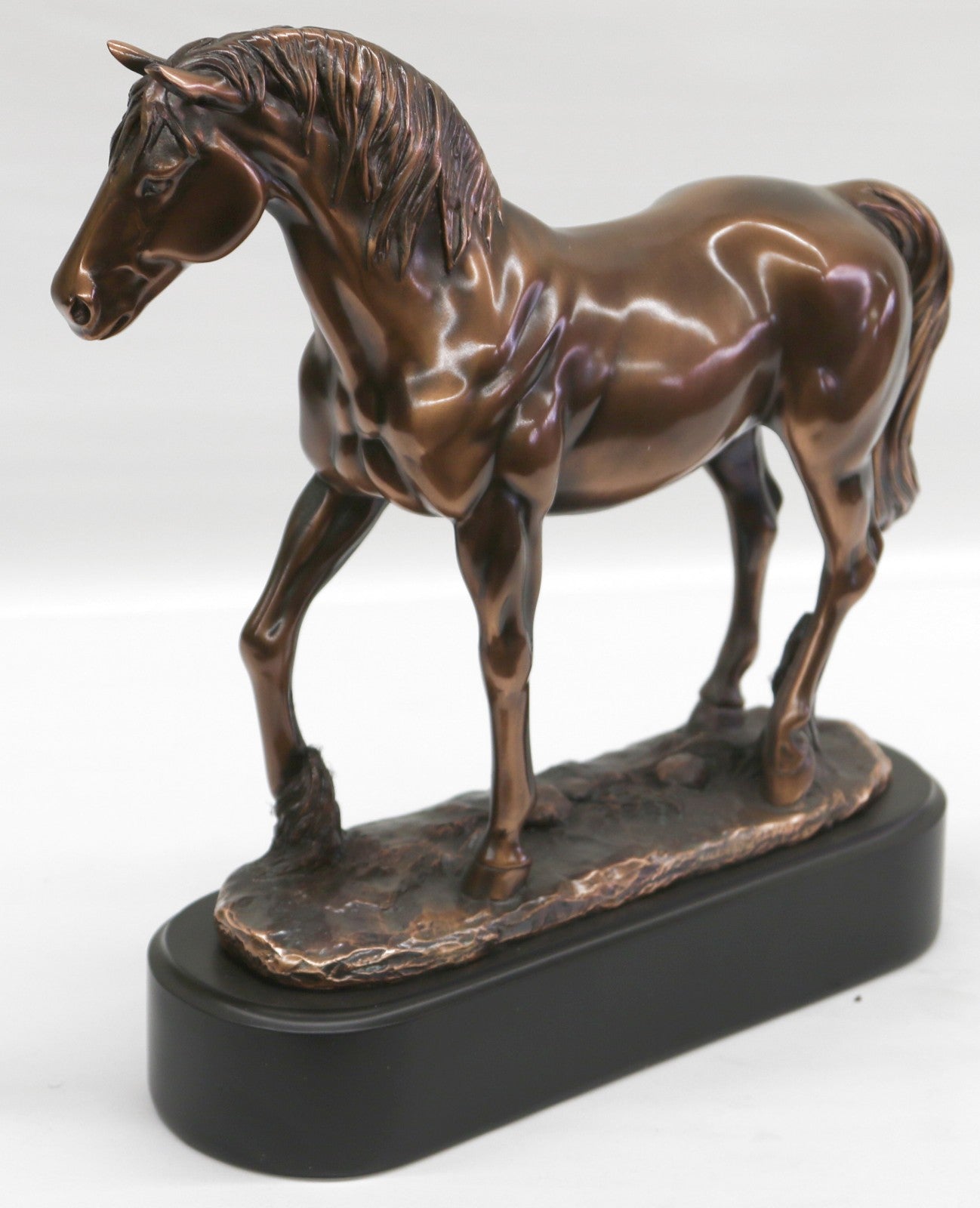 Horse Pony ornament sculpture figurine quality European Bronzed 33cm, gift boxed