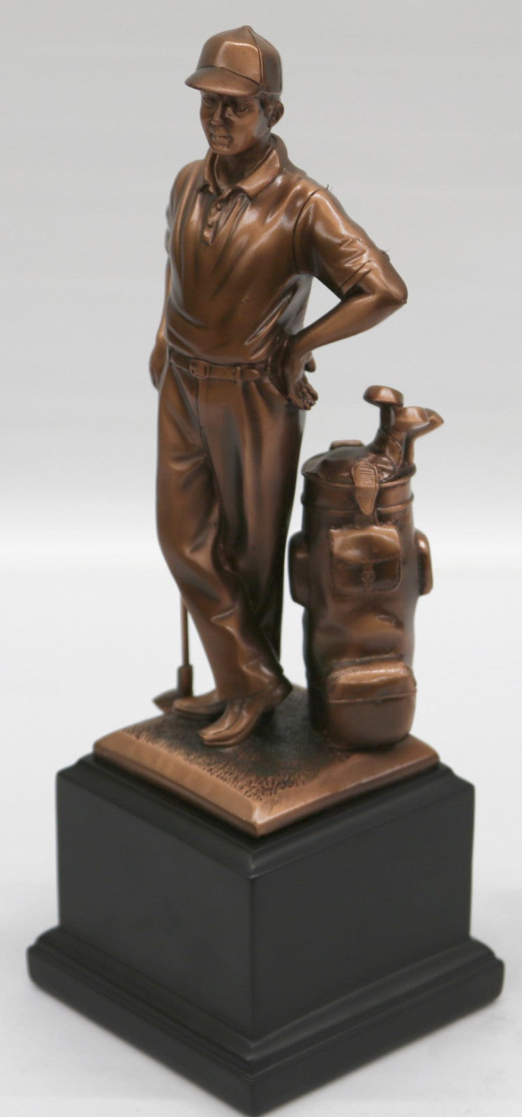 Male Golfer Golf Trophy Tournament Club Award Art Bronze Effect Statue Sculpture