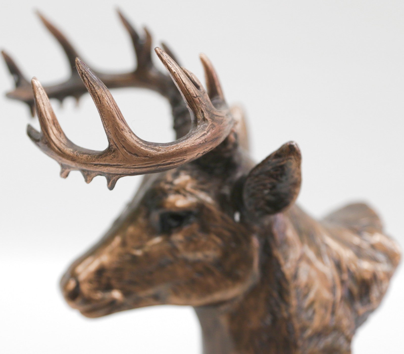 Bronze Stag Ornament, Deer Figure Sculpture Home Decor European Collection Sale