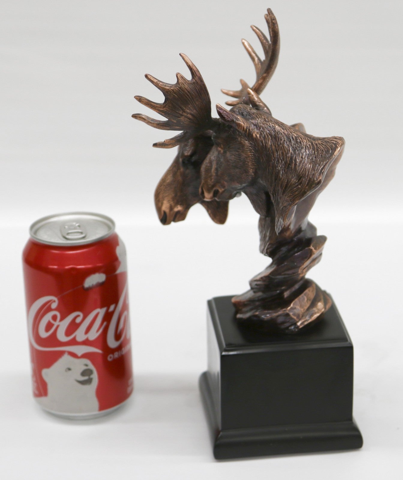 North American Majestic Moose Trophy Head Desk Sculpture by European Finery