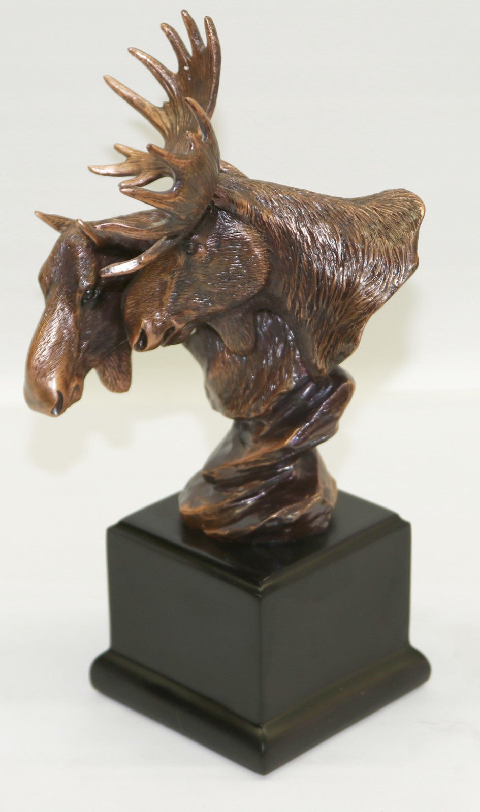 North American Majestic Moose Trophy Head Desk Sculpture by European Finery