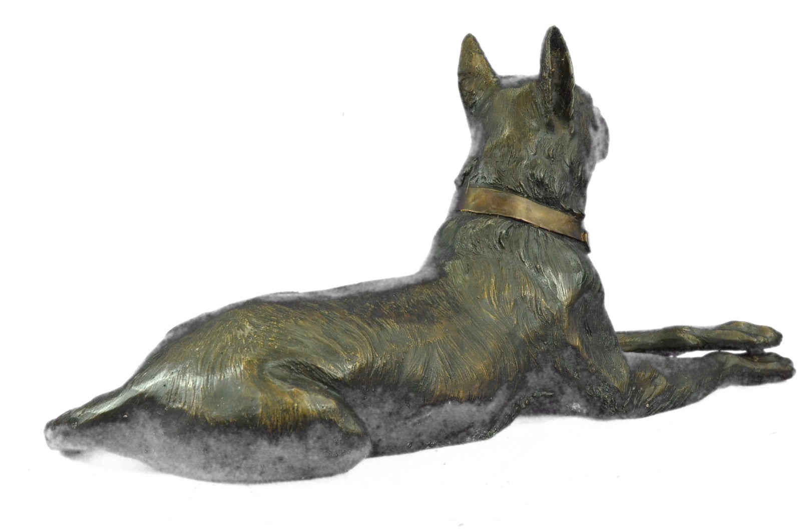 Large Life Size Basenji Dog African Breed Animal Pet Bronze Sculpture Figurine