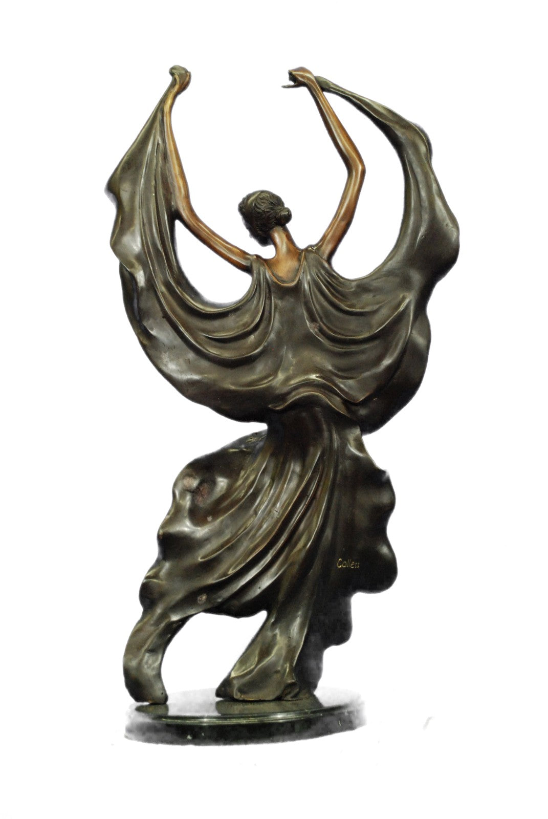 Art Deco Bronze Statue Nude Actress Dancer Jazz Club Italian Artist Figurine