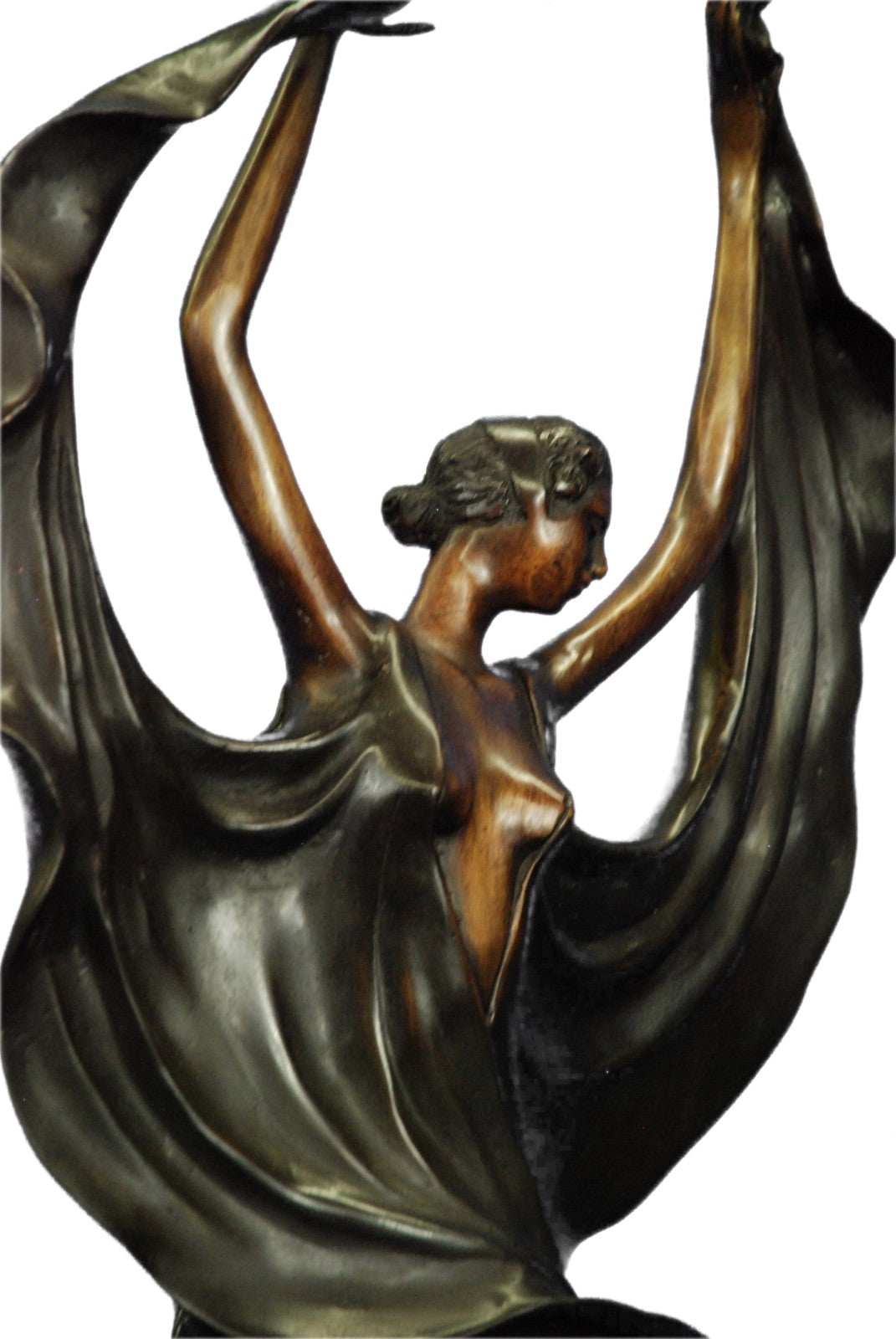 Art Deco Bronze Statue Nude Actress Dancer Jazz Club Italian Artist Figurine