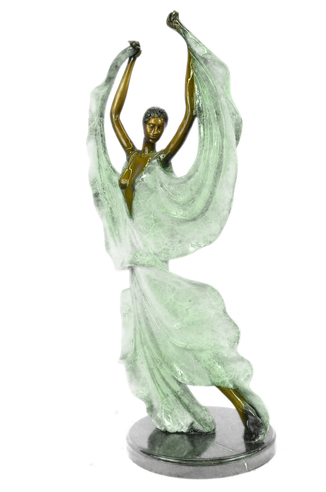 Dancer Sexy Girl Figure Flamenco Large Rare Handcrafted Bronze Sculpture Art T