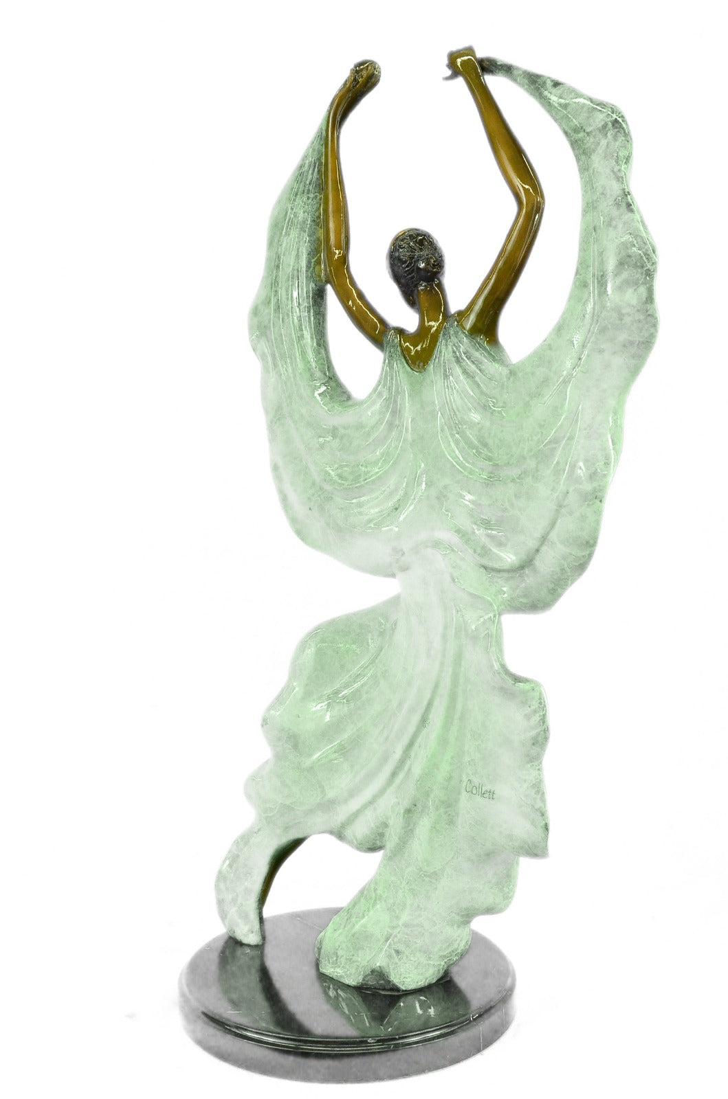 Dancer Sexy Girl Figure Flamenco Large Rare Handcrafted Bronze Sculpture Art T