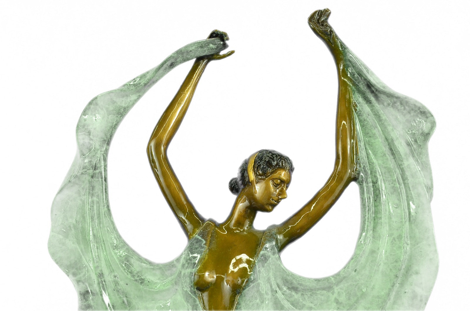 Dancer Sexy Girl Figure Flamenco Large Rare Handcrafted Bronze Sculpture Art T