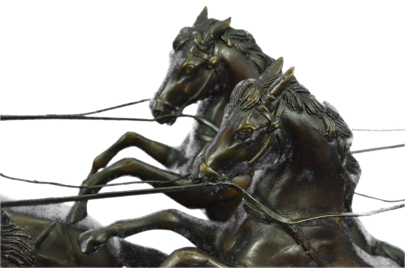 Real Bronze Sculpture Collector Edition Roman Chariot Collectible Statue Decor