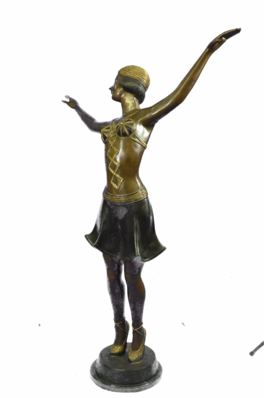 Handcrafted Extra Large Chiparus Dancer Bronze Sculpture Home/Office Decoration