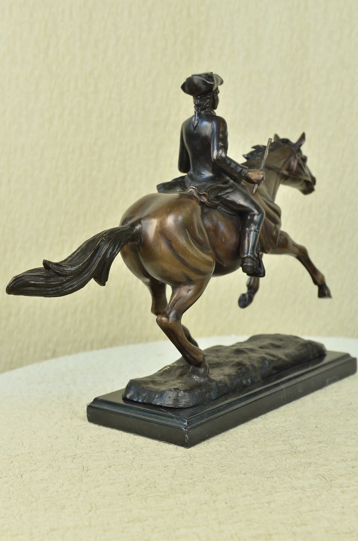 Handcrafted bronze sculpture SALE Marble Horse On Soldier French Mene Pj Signed