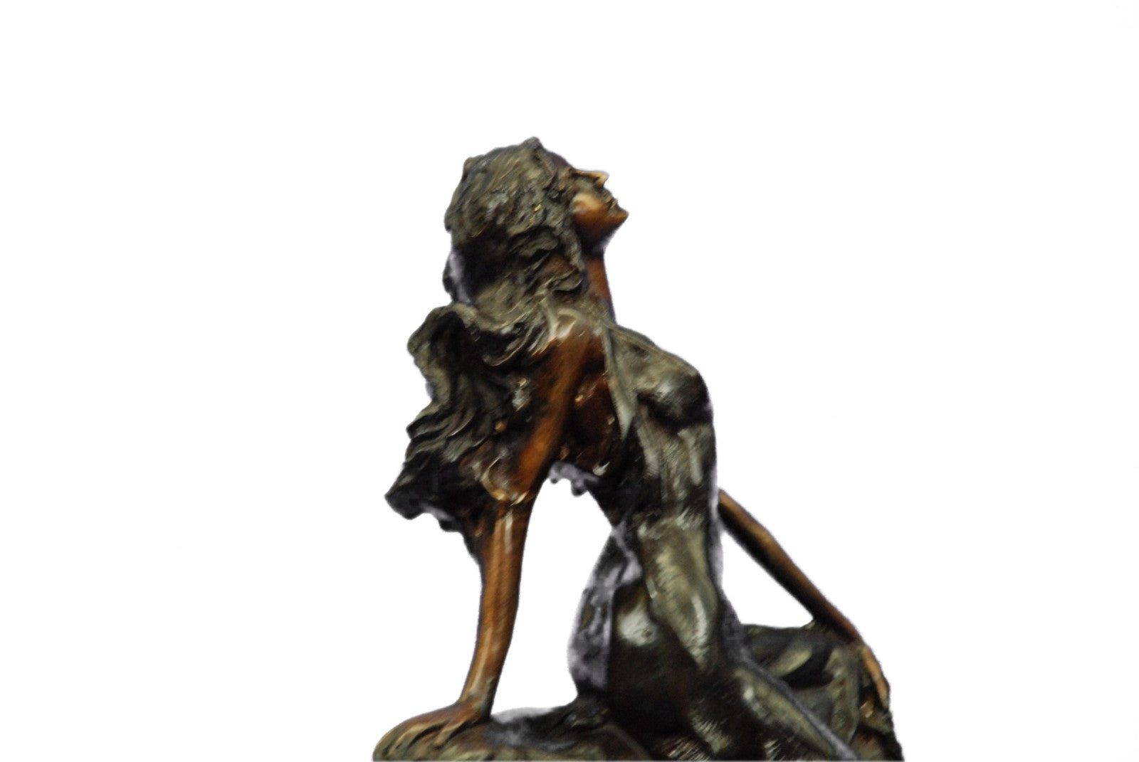 Handcrafted bronze sculpture SALE Art Girl Sexy Cancer Sign Zodiac Lcart Figure