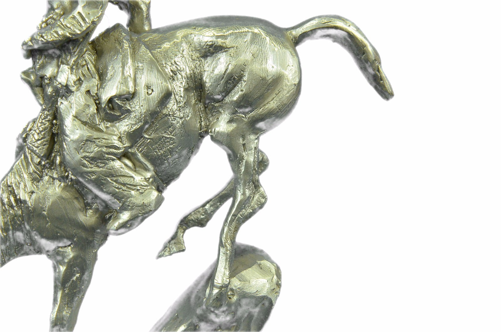 Collectible Hand Crafted American Indian Chief on Horse Bronze Sculpture Statue