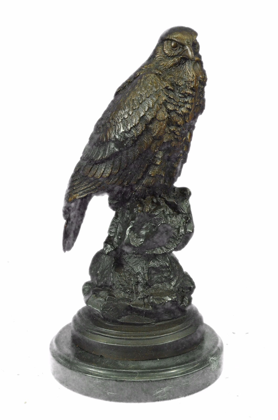 Genuine Bronze Bald Eagle Sculpture Signed Mogniez Listed Artist Hot Cast Statue