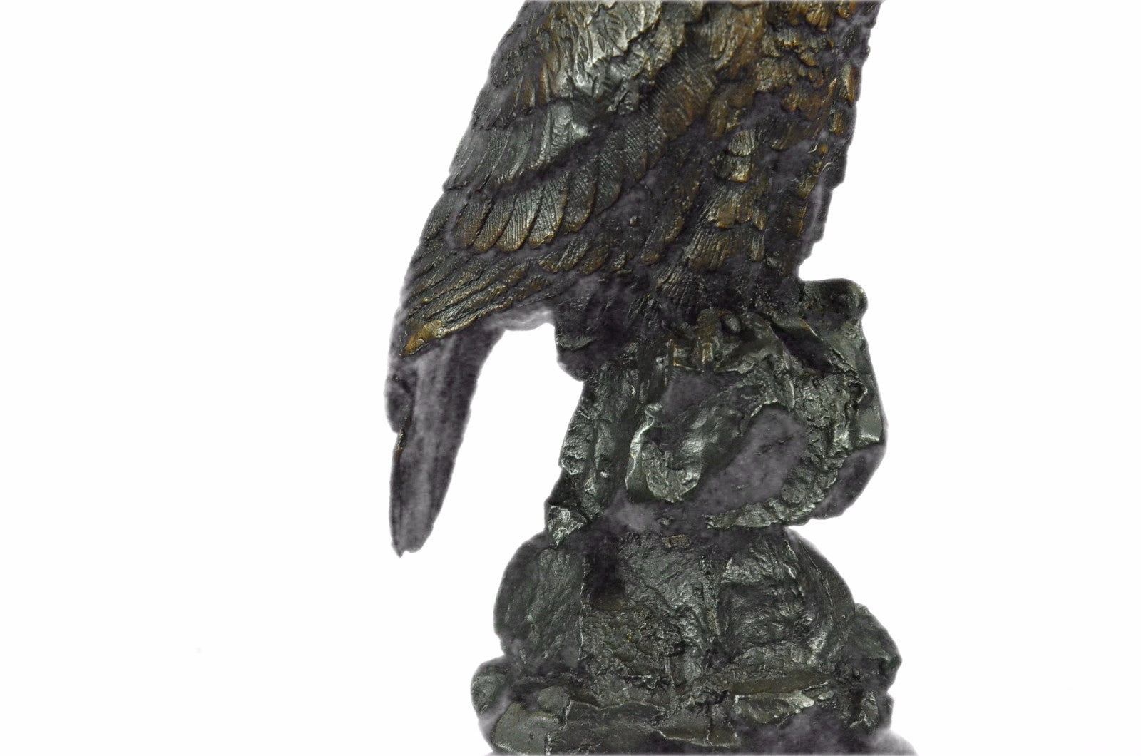 Genuine Bronze Bald Eagle Sculpture Signed Mogniez Listed Artist Hot Cast Statue