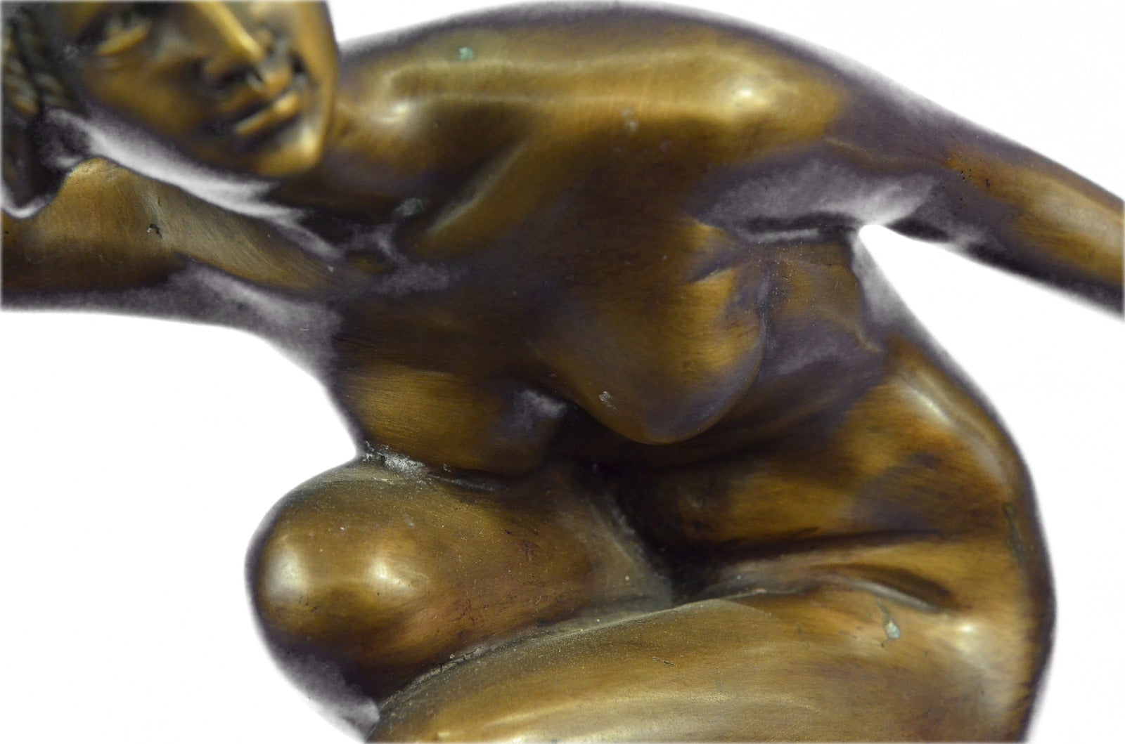 Handcrafted bronze sculpture SALE Marble Performer Nudist Gorgeous Gory Signed