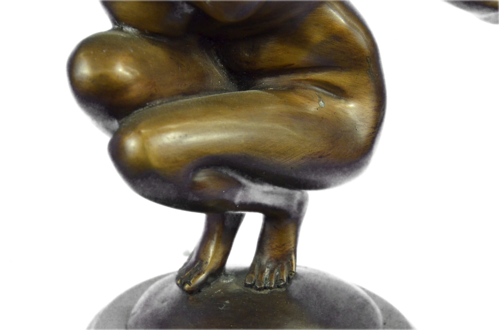 Handcrafted bronze sculpture SALE Marble Performer Nudist Gorgeous Gory Signed